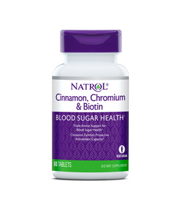 Витаминно-минеральный комплекс Natrol Cinnamon, Chromium and Biotin 60 таблеток