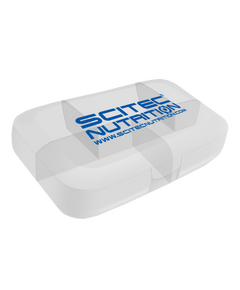 Таблетница (Кейс для капсул) Scitec белая с логотипом