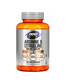 Аминокислоты отдельные NOW Arginine and Citrulline 500/250 120 капсул