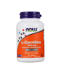Каринитин NOW L-Carnitine Tartrate 1000 мг 50 таблеток