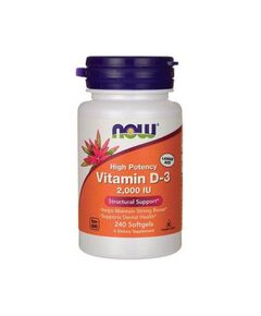 Витамины NOW Vitamin D3 2000 IU 240 капсул