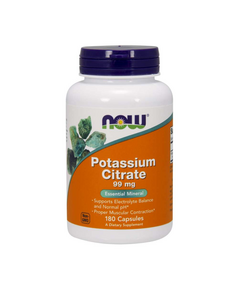 Минералы Калий NOW Potassium Citrate 180 капсул