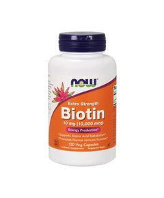 Витамины NOW Biotin 10000 мкг 120 шт Вег.капсулы