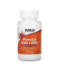 Витаминно-минеральный комплекс NOW Prenatal Gels + DHA 90 капсул