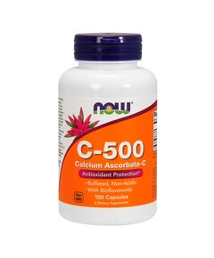 Витамины NOW Vitamin C-500 Calcium Ascorbate 100 капсул
