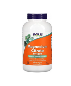 Минерал Magnesium Citrate NOW 180 мягких капсул