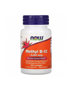 Витамины NOW B-12 5000 мкг with Folic Acid 60 таблеток