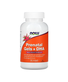 Витаминно-минеральный комплекс NOW Prenatal Gels + DHA 180 капсул