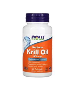 Омега-жиры NOW Krill Oil 500 мг Neptune 60 мягких капсул