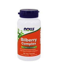 Антиоксидант NOW Bilberry Complex 80 мг 100 капсул