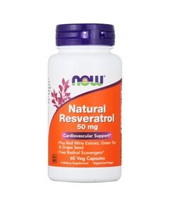 Антиоксидант NOW Natural Resveratrol 50 мг 60 капсул