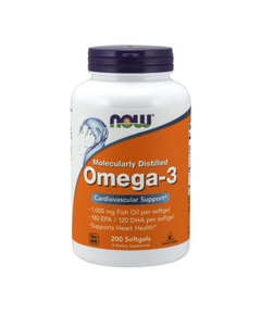 Омега жиры NOW Omega-3 1000 mg 200 капсул