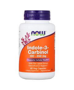 Антиоксидант Indole-3-Carbinol (I3C) 200 мг NOW 60 капсул