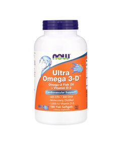 Омега-жиры NOW Ultra Omega-3-D 180 Softgels