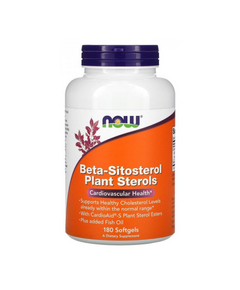 Специальный препарат NOW Beta-Sitosterol Plant Sterols 180 мягких капсул