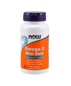 Омега-жиры NOW Omega-3 Mini Gels 90 капсул