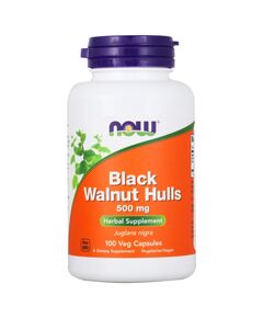 Black Walnut Hulls 500 мг NOW 100 капсул