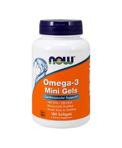 Омега-жиры NOW Omega-3 Mini Gels 180 капсул