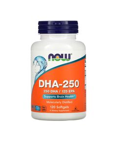 Омега NOW FOODS DHA - 250 mg 120 гел. капс