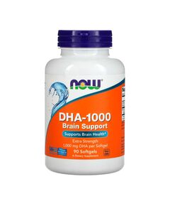 Омега-жиры NOW DHA 1000 мг BRAIN SUPPORT 90 мягких капсул