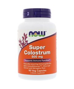 Супер Молозиво для иммунитета NOW Super Colostrum 500 мг 90 капсул