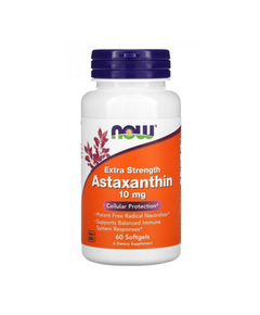 Антиоксидант Astaxanthin NOW 10 mg 30 мягких капсул