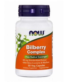Антиоксидант NOW Bilberry Complex 80 мг 50 капсул