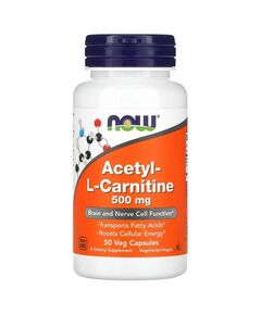 NOW Acetyl-L-Carnitine 500 mg 50 veg caps