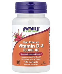 NOW D3 5000 IU 125 mcg 120 softgels