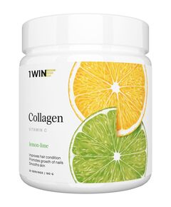 1WIN Коллаген + витамин C, лимон-лайм, 180 г, 30 порций