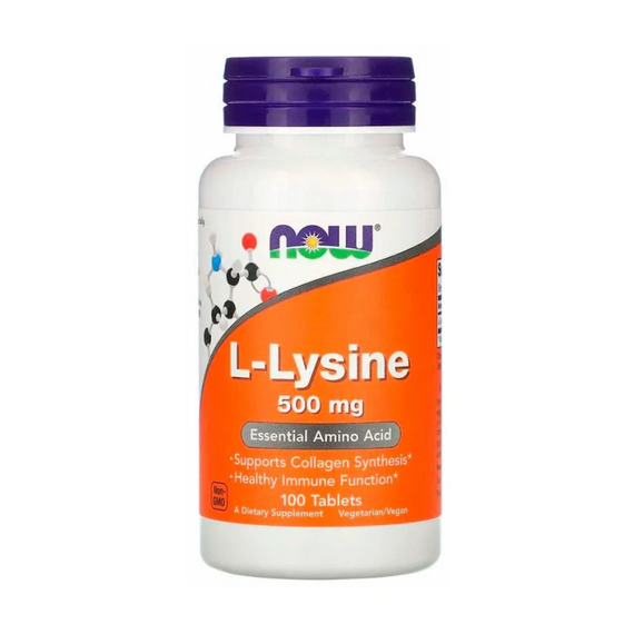 Лизин NOW L-Lysine 500 мг 100 таблеток