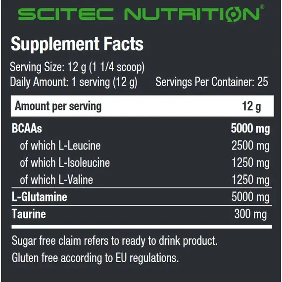 Аминокислоты Scitec Nutrition BCAA+Glutamine Xpress 300 г, изображение 2
