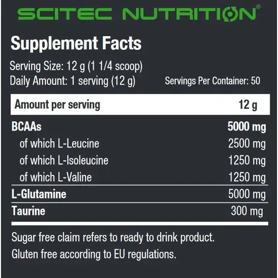 Аминокислоты Scitec Nutrition BCAA+Glutamine Xpress 600 г, изображение 2