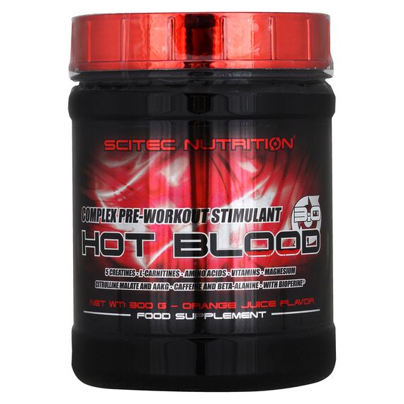 Предтренировочный комплекс Scitec Nutrition Hot Blood 3.0 300 г, вкус: апельсин