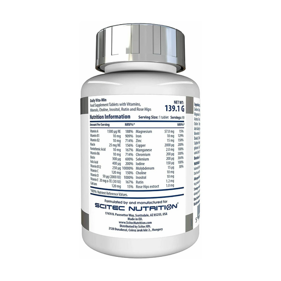 Витаминно-минеральный комплекс Daily Vita-Min Scitec Nutrition 90 таблеток, изображение 2