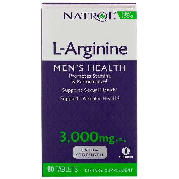 Аминокислота Natrol L-Arginine 3000 mg 90 таблеток