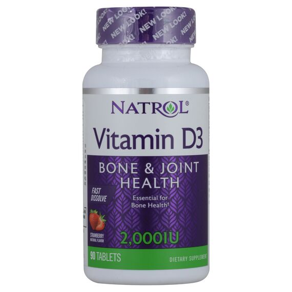 Витамины Natrol Vitamin D3 Fast Dissolve 2000 МЕ (50 мкг) 90 таблеток