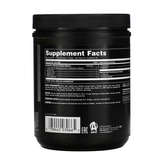 Аминокислотный комплекс Universal Nutrition Juiced Aminos 377-405 г, изображение 2