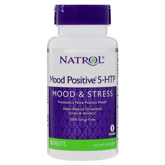 Антидепрессант Natrol Mood Positive 5-HTP 50 таблеток, изображение 2