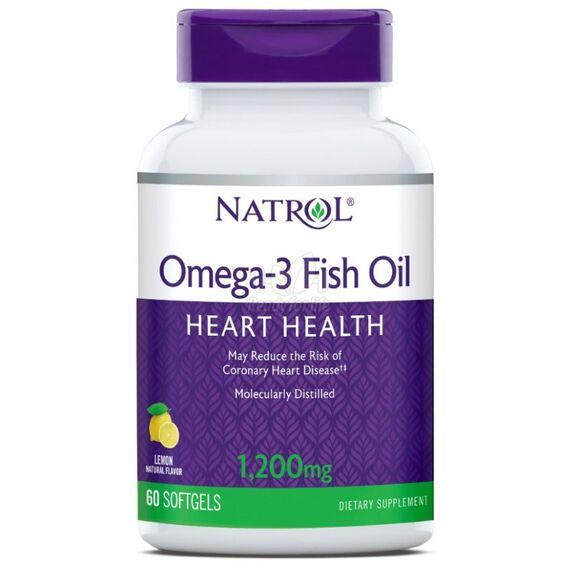 Рыбий жир Natrol Omega-3 Fish Oil 1200 mg 60 капсул