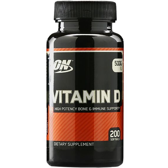 Витамины Optimum Nutrition Vitamin D 5000 МЕ 200 капсул