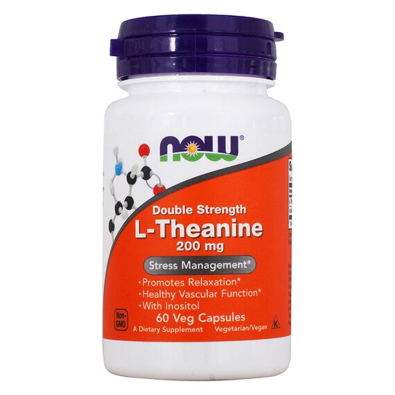 L-Theanine 200 мг NOW 60 вег. капсул