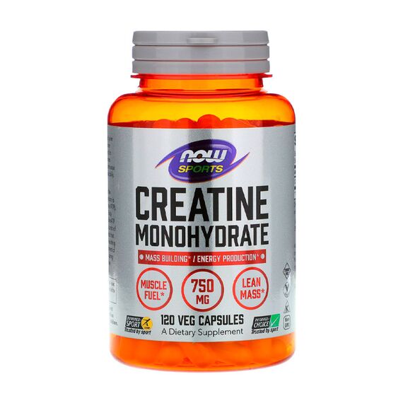 Креатин NOW Creatine Monohydrate 750 мг 120 капсул