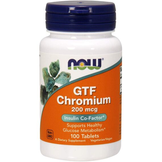 Минерал NOW GTF Chromium 200 мкг 100 таблеток