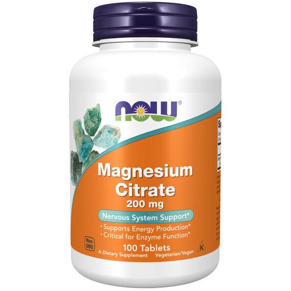 Magnesium Citrate NOW 200 мг 100 таб