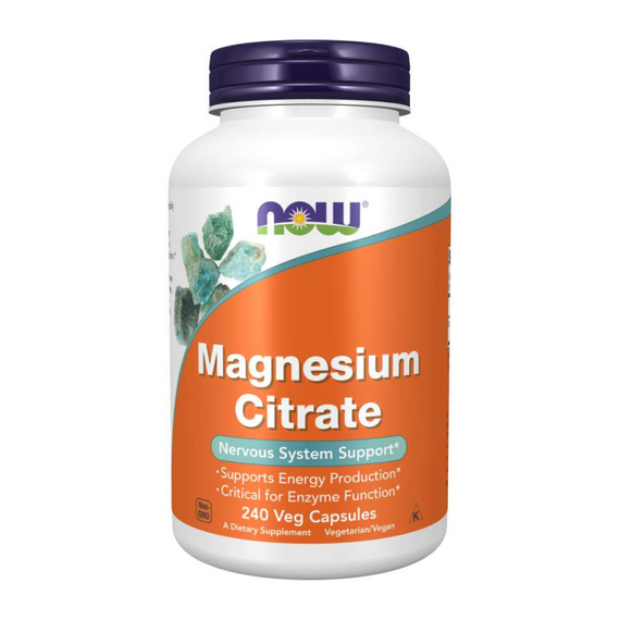 Минералы Magnesium Citrate NOW 400 мг 240 вег. капсул