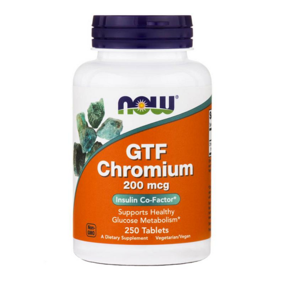 Хром Now Foods GTF Chromium 200 мкг 250 таблеток