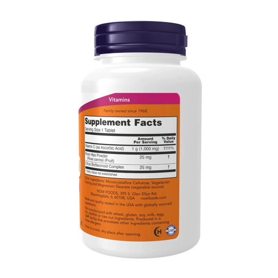 Витамин C NOW C-1000 with Rose Hips 100 таблеток, изображение 2
