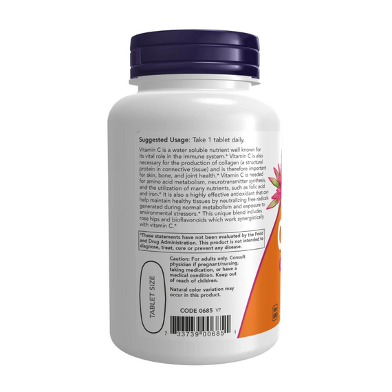 Витамин C NOW C-1000 with Rose Hips 100 таблеток, изображение 3