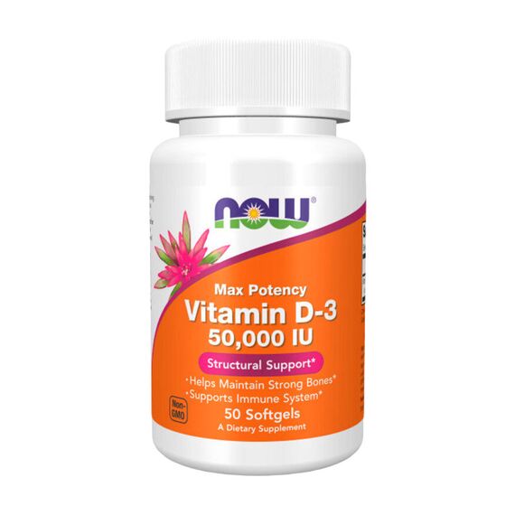 Витамины NOW Vitamin D3 50000 IU 50 капсул